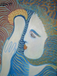 Blue Muse Acrylic, 18x24