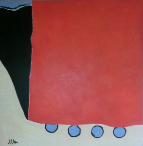 Four Blue Pearls Acrylic, 48x48