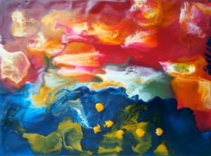 Galapagos Encaustic, 12x14