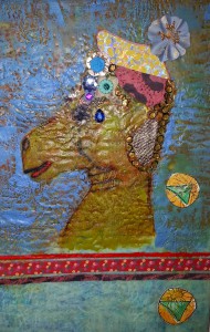 Kalki's Mother Encaustic, 12x18