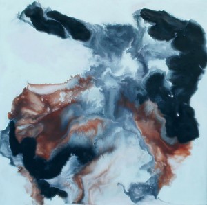 Le Can Can Encaustic, 8x8