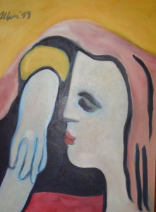 Pink Prayer Shawl Oil, 18x24