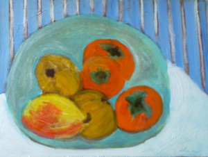 Persimmons Oil, 18x18