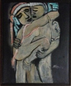 Standing Couple Oil, 18x24